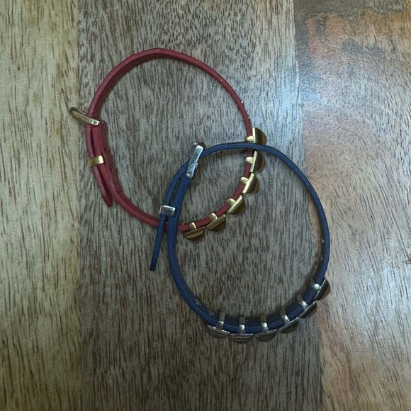 Michael Kors Leather Pyramid Stud B red and blue bundle - Picture 13 of 15